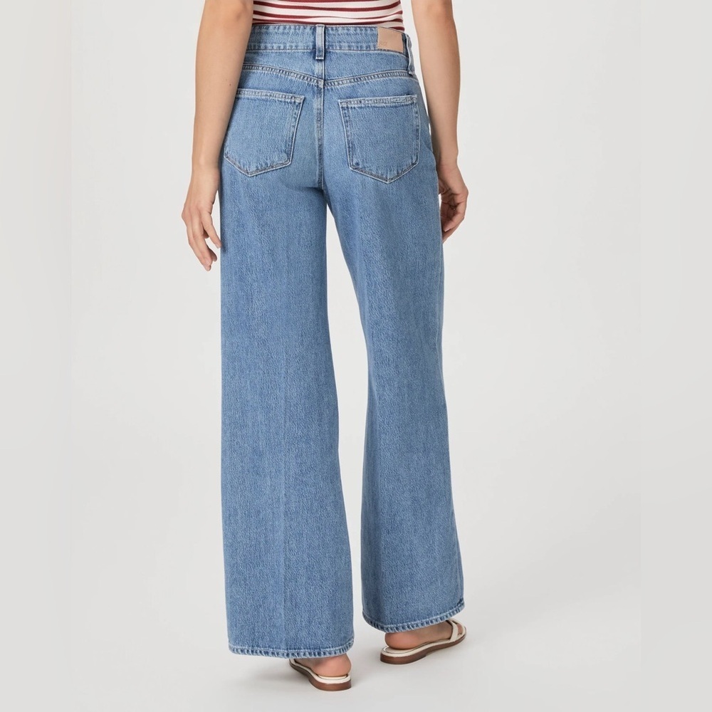 PAIGE Zoey Tie Waist Wide Leg Jeans Alaya Denim Boho Casual Women’s Size 32 - Picture 3 of 16